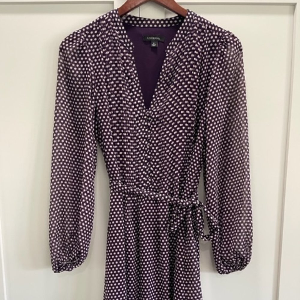 Purple and White Polka Dot, Liverpool Dress